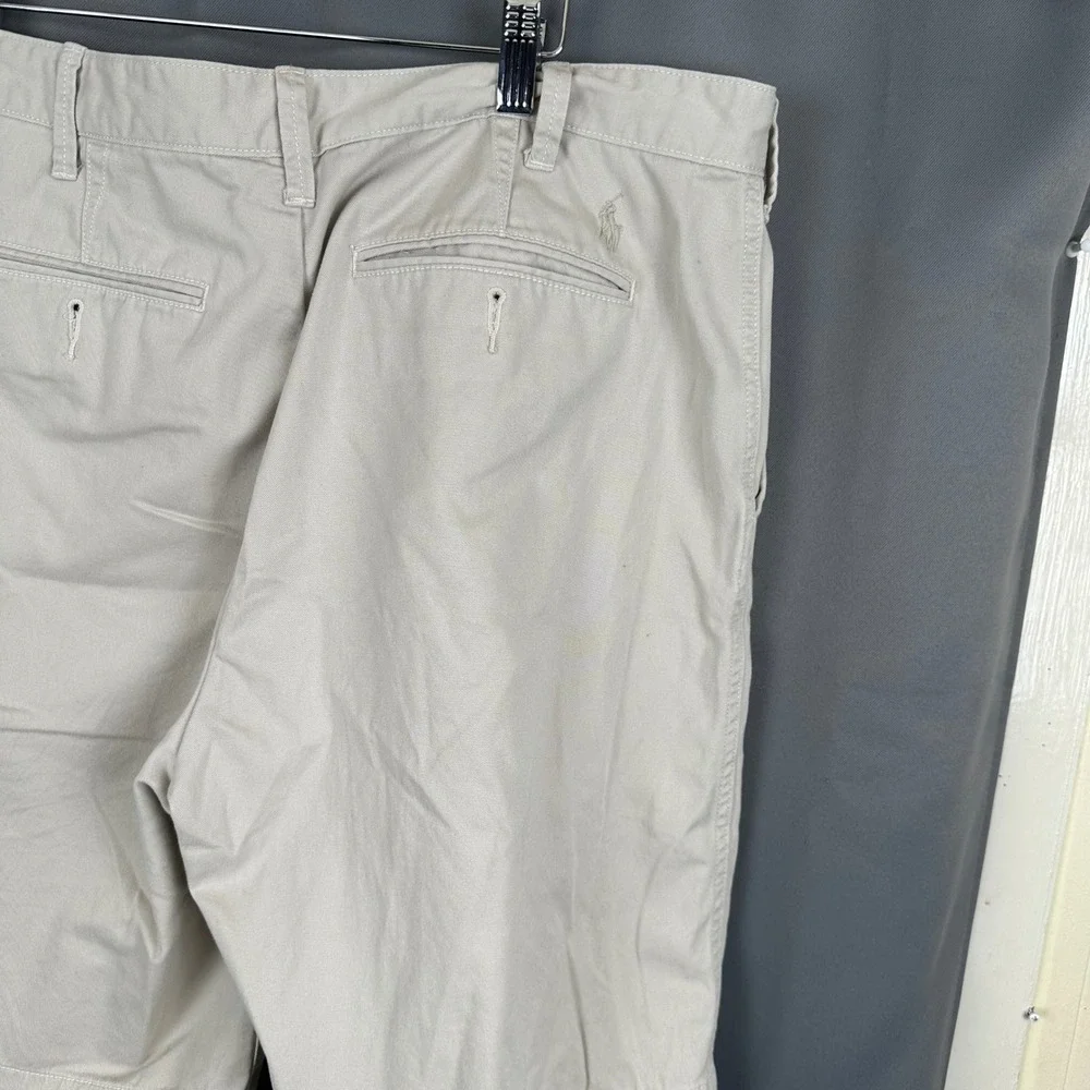 Polo Ralph Lauren Mens Relaxed Fit Chino Shorts Tan Khaki Cotton Size 33
